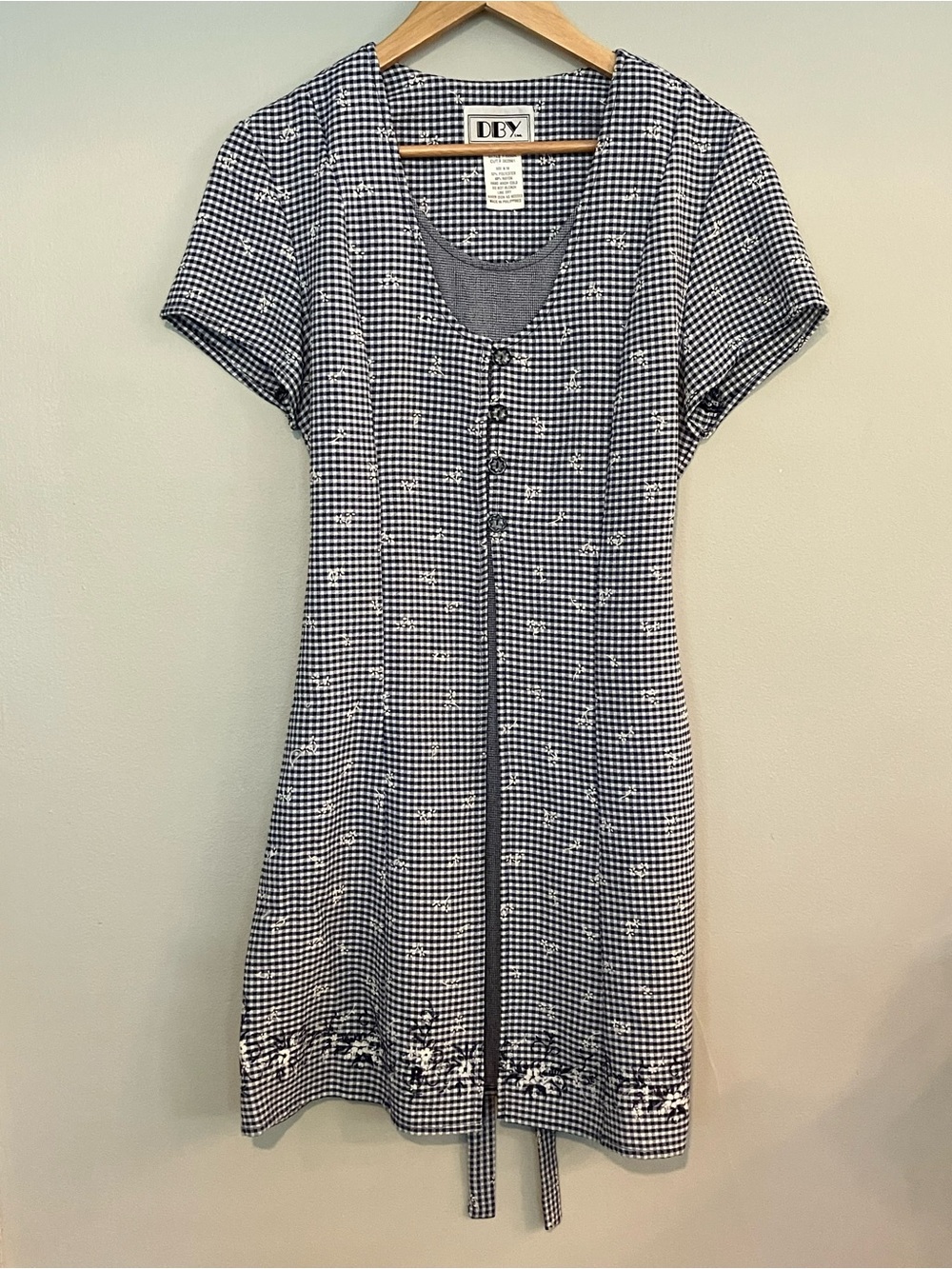 Vintage Y2K DBY Ltd. Gingham Mini Dress